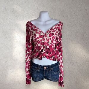 VINTAGE BELFORD MADE FOR SAKS FIFTH AVENUE FLORAL BUTTON UP CARDIGAN